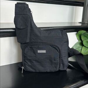 Baggallini Nylon Crossbody Travel Bag Lightweight, Multi-Pocket Organizer Purse